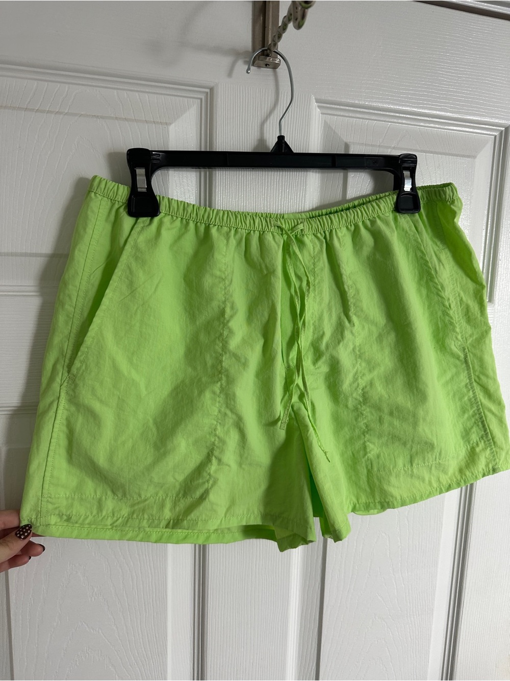 No Boundaries Neon Lime Drawstring Athletic Shorts